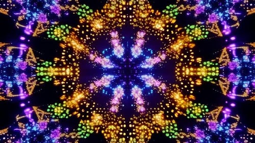 Abstract Colorful Kaleidoscope Motion Graphic Background wit