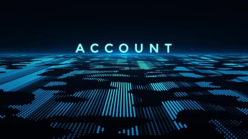 Digitaler Hintergrund und Textanimation-Account