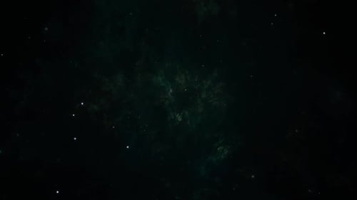 Glitter Stars With Green Light In Space