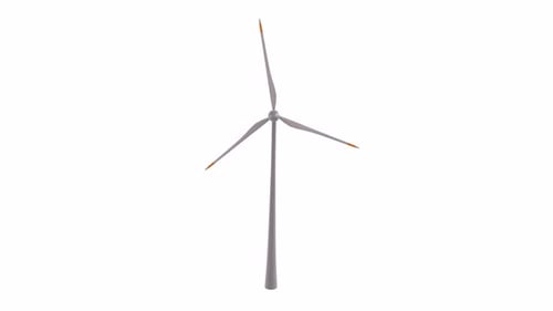 3D-Objekt mit rotierender Schleife für Windturbinen
