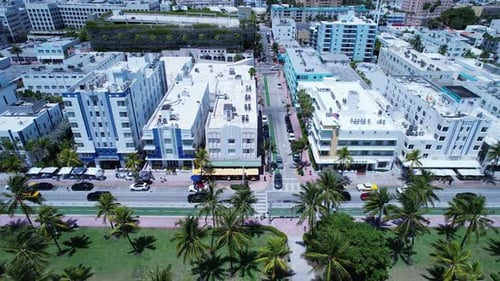 Scenic Shore Avenue at Miami Beach Florida United States.