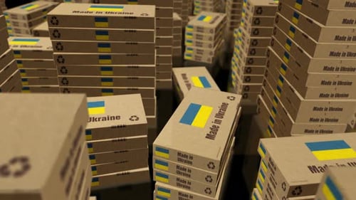 Made in Ukraine box pack loop