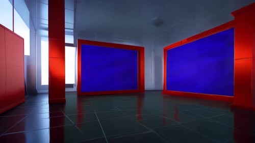 Cutting-Edge News Studio Design: Immersive Virtual Set