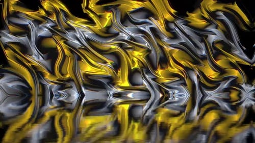 Glossy Liquid Reflective Waves With Smooth Abstract Motion Background. 4 K