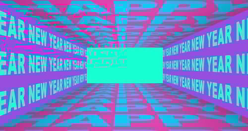 Happy New Year Tunnel Motion Design Happy New Year Resolution Kinetic Typography Loop Animation