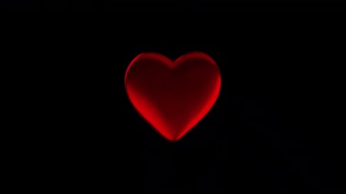 Glowing Red Heart Animation