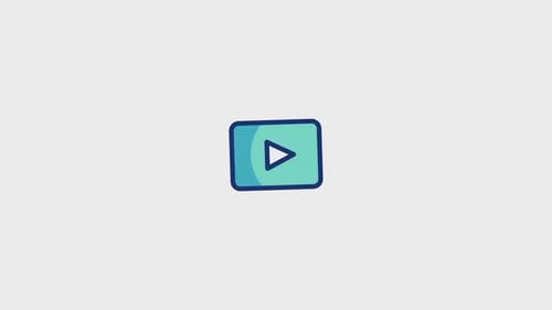 Animated Play Button Icon for Digital Media Projects