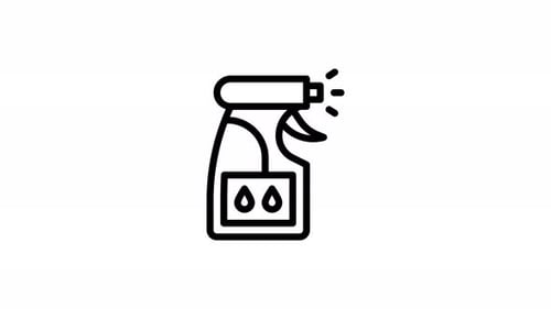 Animated Minimalist Spray Bottle Icon