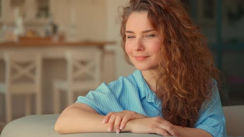 Successful Lady Posing in Flat