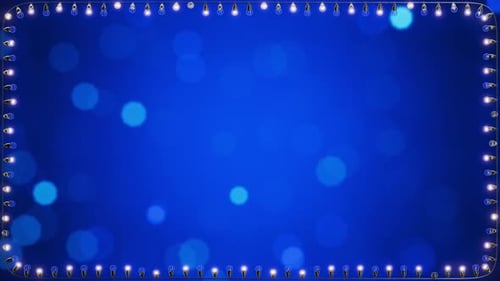 Animated Light Bulb Border with Bokeh Background