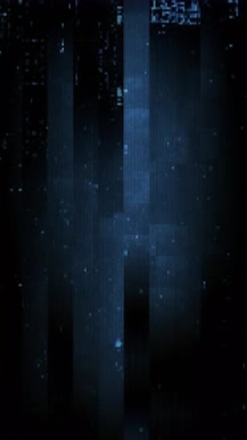 Vertical Glitch Digital Lines Animated Background