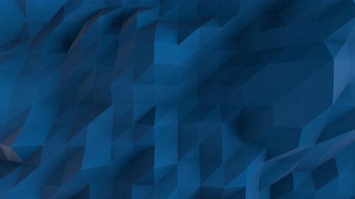 Animated Blue Geometric Low Poly Abstract Background