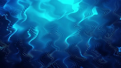 Abstract Blue Digital Wavy Lines Background Animation