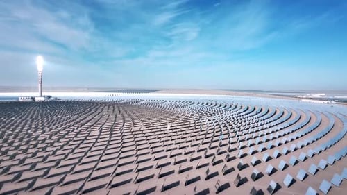 Vue aérienne d'un panneau solaire