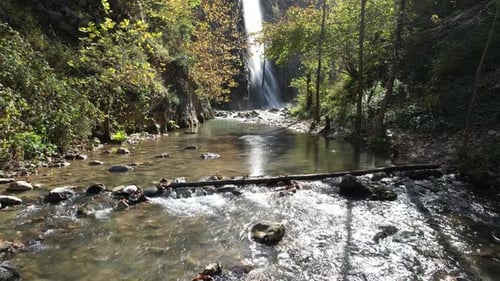 Aerial Waterfall and Nature