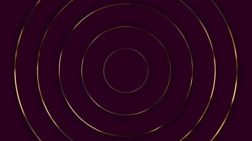 Luxury Golden Concentric Circles Expanding Animated Background