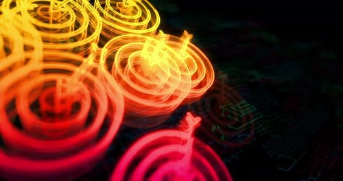 Target business strategy symbols loop cyber loop concept