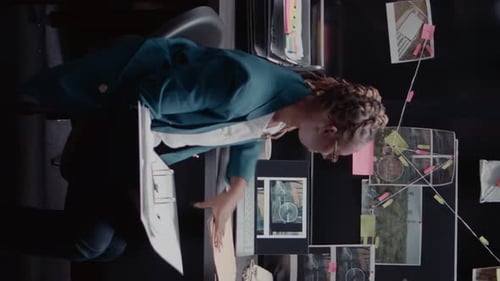 Young Adult Investigating a Crime Scene