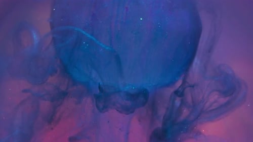 Abstract Blue and Purple Ink Diffusion