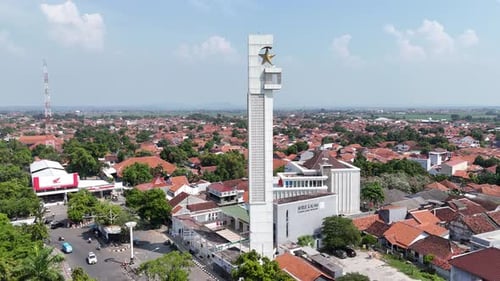 Vue aérienne de la ville de Pemalang