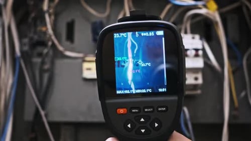 Electrical Box Scanned with Thermal Imaging Camera