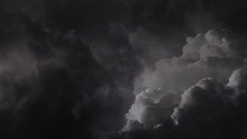 Storm Clouds with Internal Lightning Glow