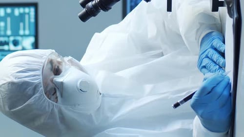 Professional Medical Doctors Working in Hospital Office Making Computer Research Medicine Healthcare