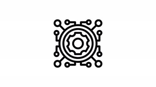 automation line icon animation