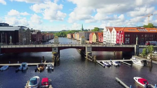 Colorful Old Houses Trondheim