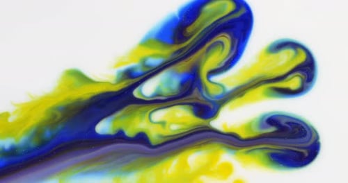 Fluid Abstract Ink Patterns in Motion