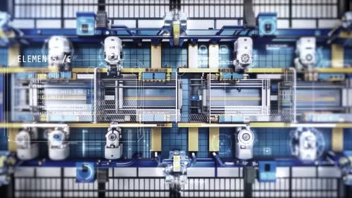 Automatización del trabajo de transporte de producción mediante programación
