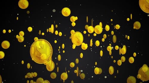 Endless Loop Dollar Coins Rain