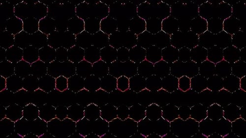 Futuristic Glowing Hexagon Pattern Loop Background