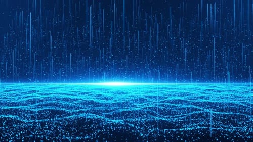 Futuristic Abstract Digital Data Stream Background Loop
