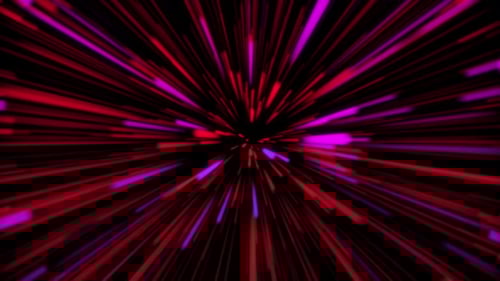Futuristic Space Warp Background with Glowing Streaks