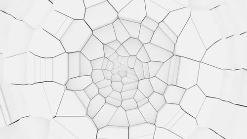 Dynamische abstrakte geometrische Formen in Weiß, moderne Hintergrundanimation