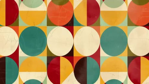 Vintage Mid-Century Modern Seamless Geometric Pattern
