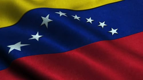 Realistic Waving Venezuela Flag Seamless Loop