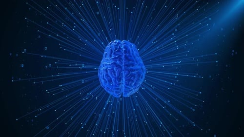 Animation numérique Apprentissage du cerveau humain Hologramme Intelligence artificielle Espace Internet virtuel