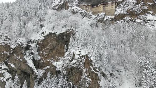 Aerial View of Sumela Monastery Trabzon Turkey