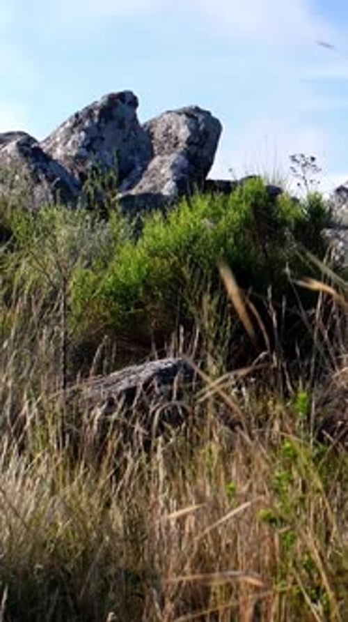 View of the sierra in Tandil, Argentina.