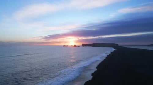 Arctic Reynisfjara Black Sand Beach