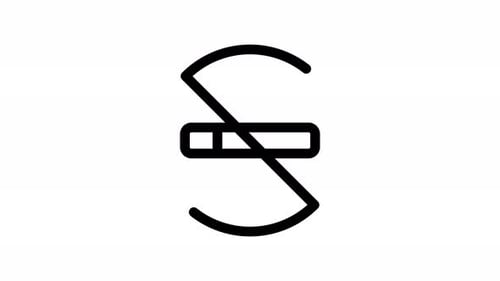 no smoking line icon animation