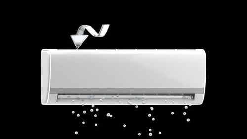 3D Animation of Air Conditioner Cool | Alpha Channel