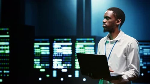 Computer Expert Patching Server Network