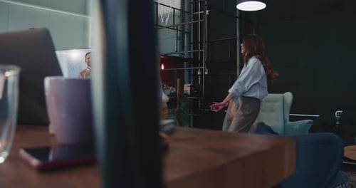 Office Team Celebrate with Joyful Dancing