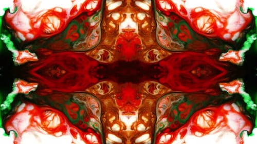 Abstract Fluid Ink Kaleidoscope Motion Background