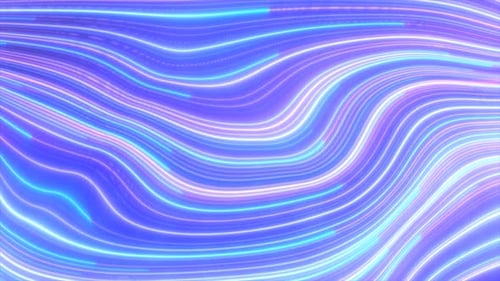 Dynamic Abstract Neon Wave Flowing Background Loop