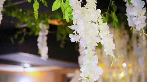 Close Up Shot of Elements Restaurant Decoration on Wedding Event