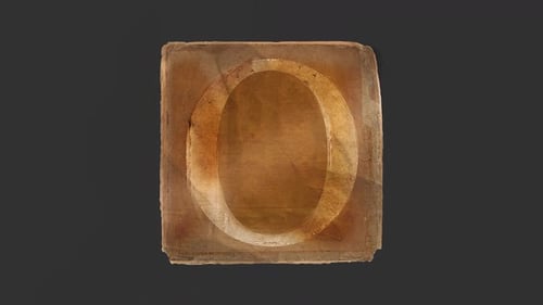 Vintage Old Paper Letter O